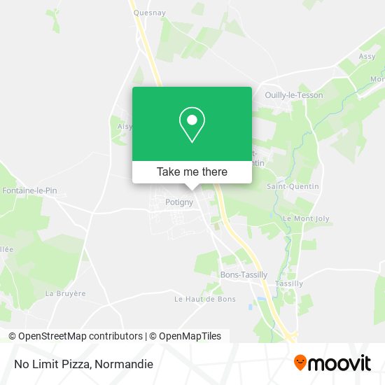 No Limit Pizza map