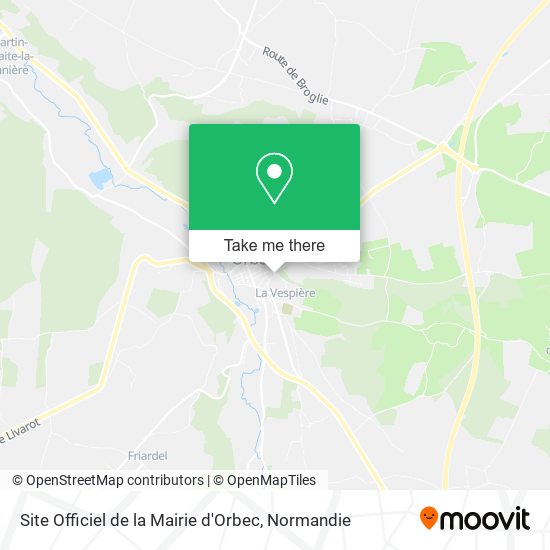 Site Officiel de la Mairie d'Orbec map