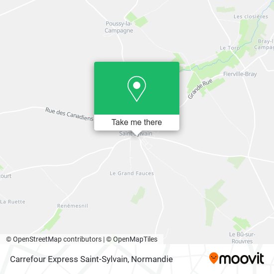Mapa Carrefour Express Saint-Sylvain