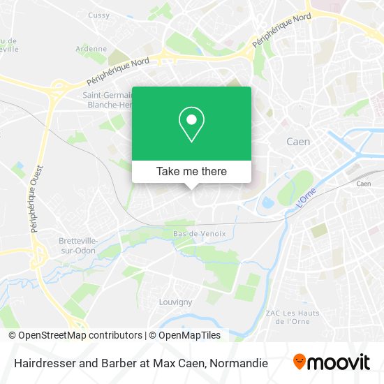 Hairdresser and Barber at Max Caen map