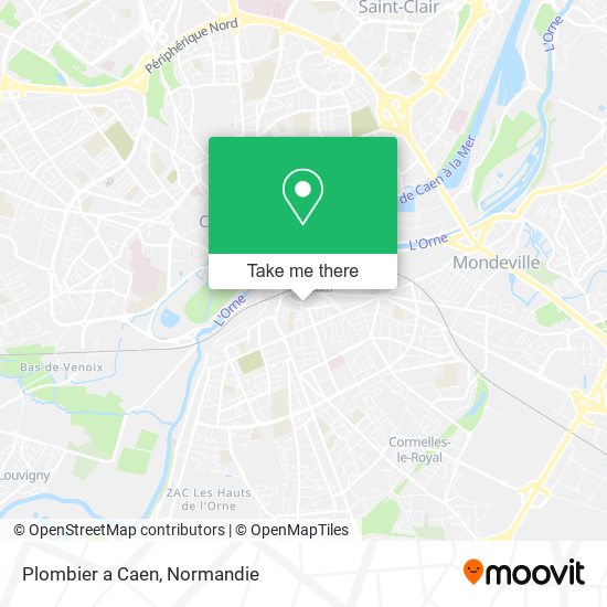 Plombier a Caen map