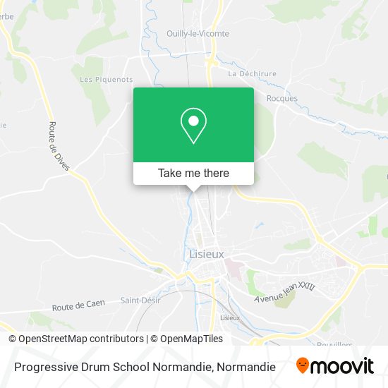Mapa Progressive Drum School Normandie