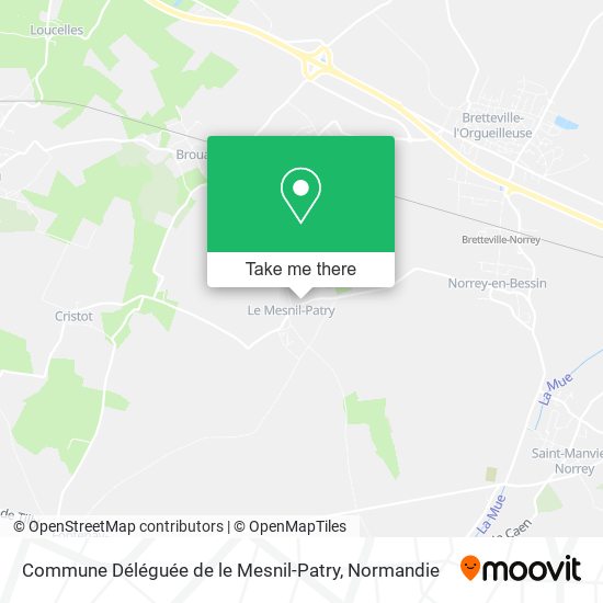 Mapa Commune Déléguée de le Mesnil-Patry