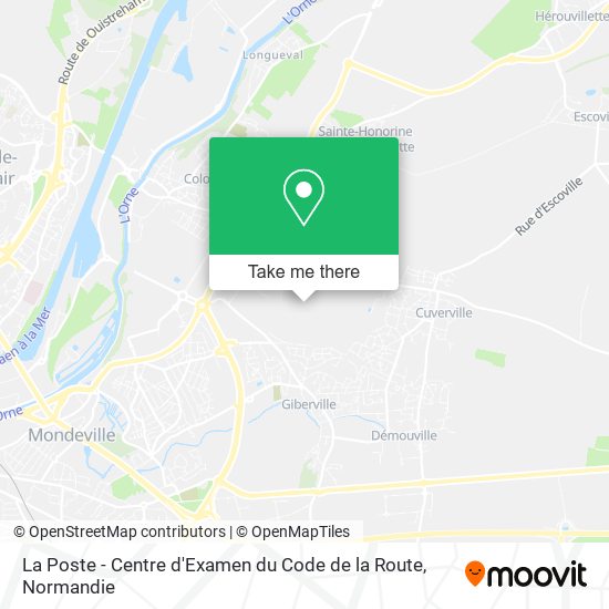 Mapa La Poste - Centre d'Examen du Code de la Route