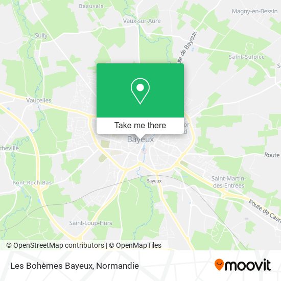 Mapa Les Bohèmes Bayeux