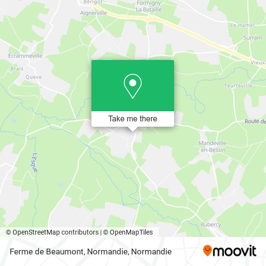 Mapa Ferme de Beaumont, Normandie