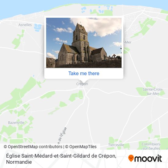 Église Saint-Médard-et-Saint-Gildard de Crépon map