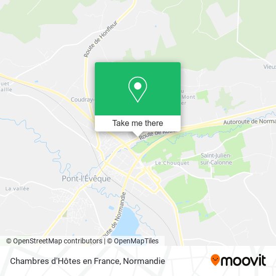 Mapa Chambres d'Hôtes en France