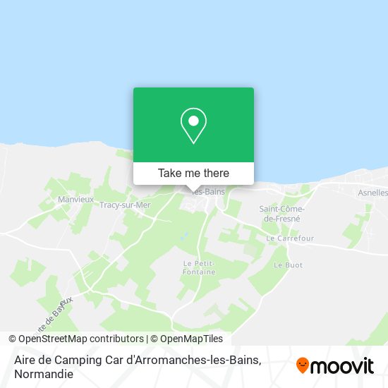 Aire de Camping Car d'Arromanches-les-Bains map