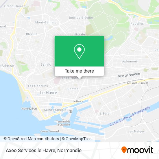 Axeo Services le Havre map