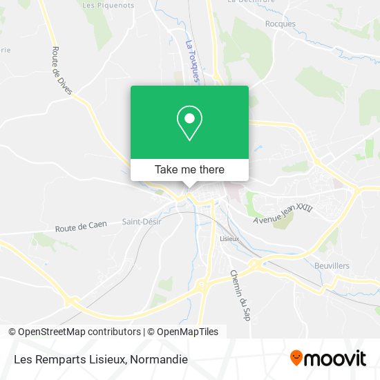 Les Remparts Lisieux map