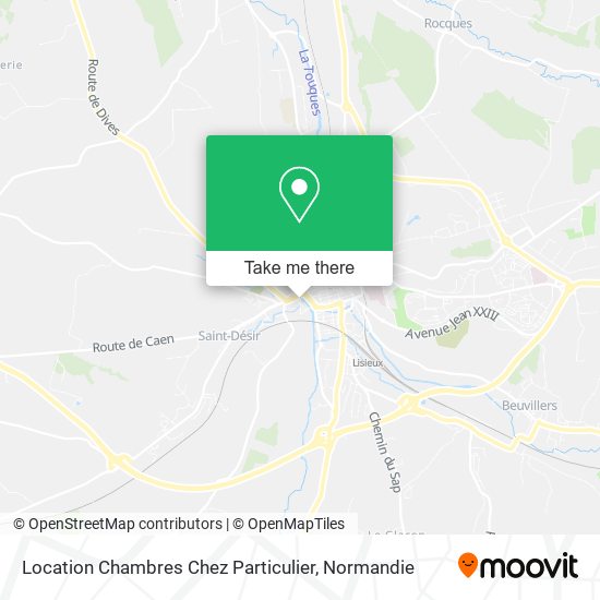 Location Chambres Chez Particulier map