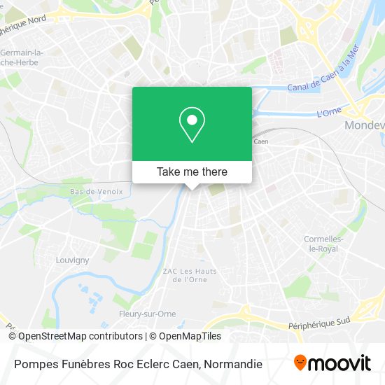 Pompes Funèbres Roc Eclerc Caen map