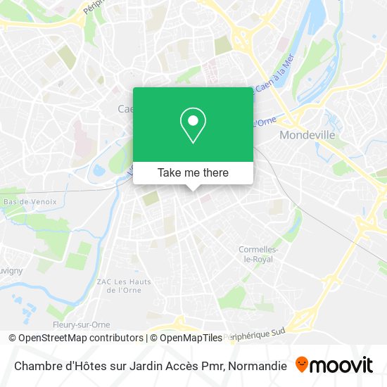 Chambre d'Hôtes sur Jardin Accès Pmr map