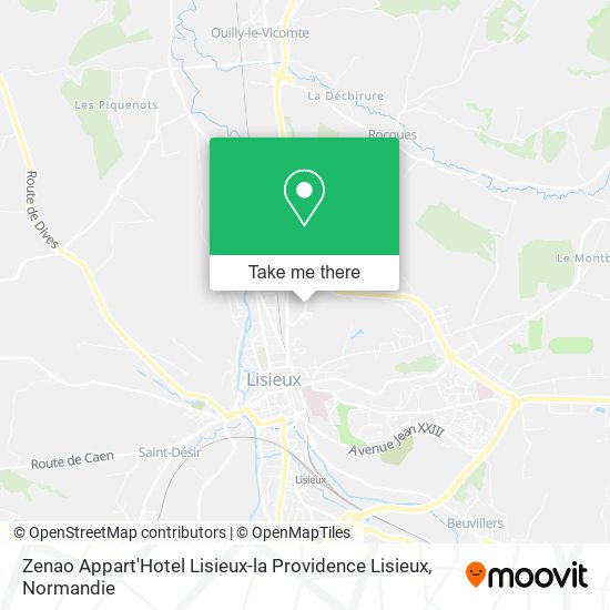 Zenao Appart'Hotel Lisieux-la Providence Lisieux map