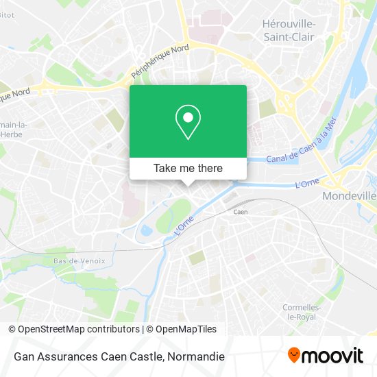 Gan Assurances Caen Castle map