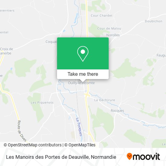 Mapa Les Manoirs des Portes de Deauville