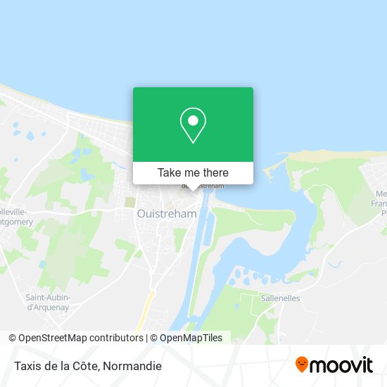 Taxis de la Côte map