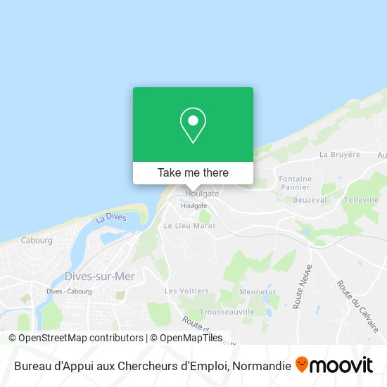 Bureau d'Appui aux Chercheurs d'Emploi map