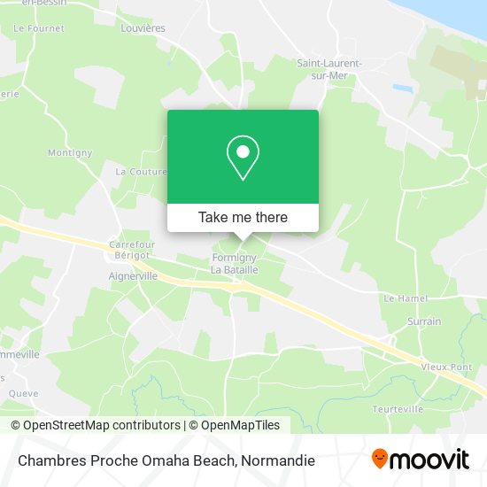 Chambres Proche Omaha Beach map