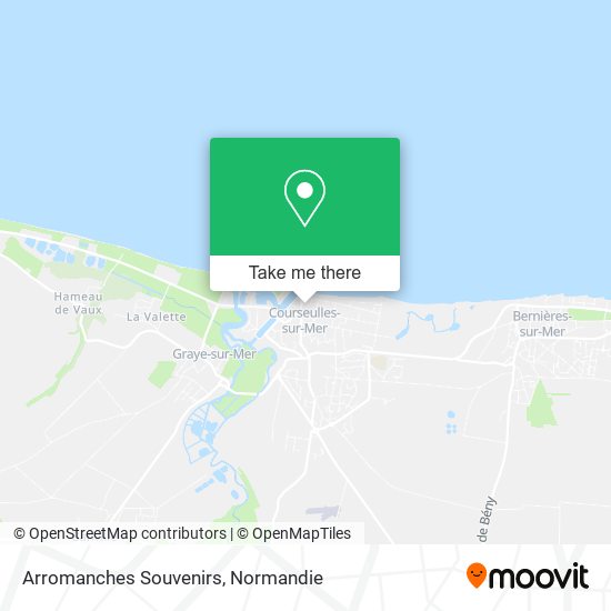 Arromanches Souvenirs map