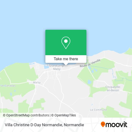 Mapa Villa Christine D-Day Normandie