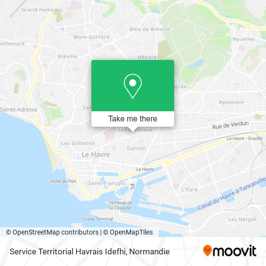 Service Territorial Havrais Idefhi map