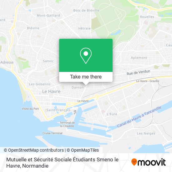 Mutuelle et Sécurité Sociale Étudiants Smeno le Havre map