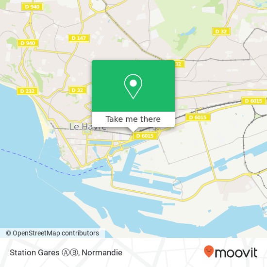 Station Gares ⒶⒷ map