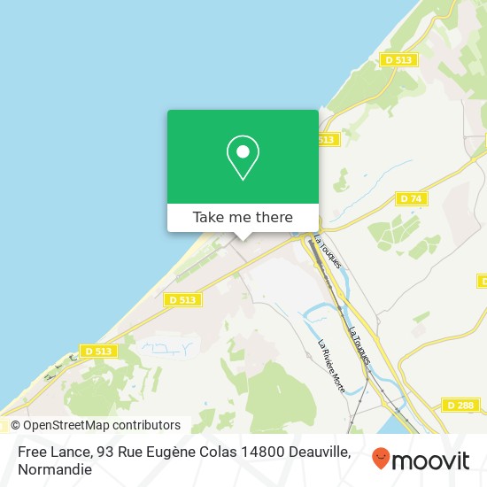 Free Lance, 93 Rue Eugène Colas 14800 Deauville map