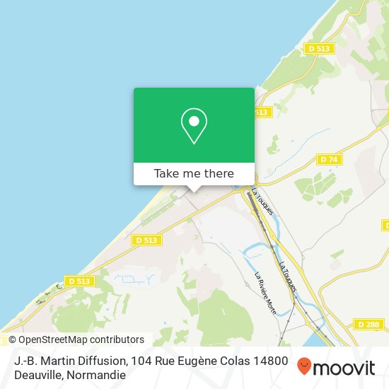 J.-B. Martin Diffusion, 104 Rue Eugène Colas 14800 Deauville map