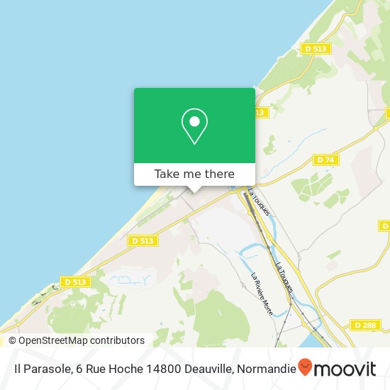 Mapa Il Parasole, 6 Rue Hoche 14800 Deauville