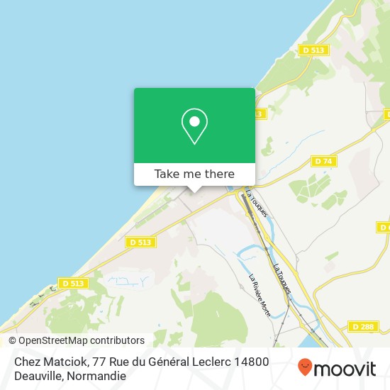 Mapa Chez Matciok, 77 Rue du Général Leclerc 14800 Deauville