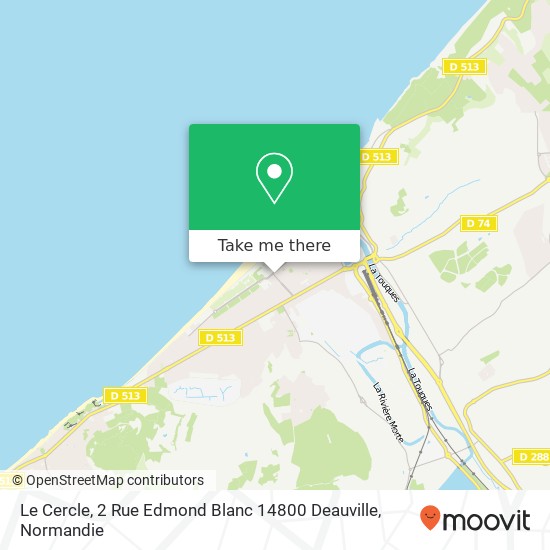 Mapa Le Cercle, 2 Rue Edmond Blanc 14800 Deauville