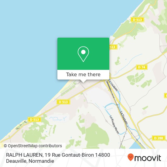 Mapa RALPH LAUREN, 19 Rue Gontaut-Biron 14800 Deauville