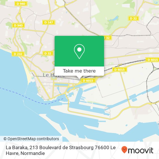 Mapa La Baraka, 213 Boulevard de Strasbourg 76600 Le Havre