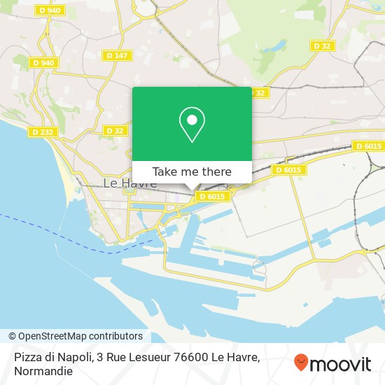 Pizza di Napoli, 3 Rue Lesueur 76600 Le Havre map