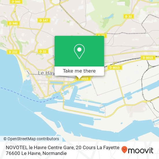 NOVOTEL le Havre Centre Gare, 20 Cours La Fayette 76600 Le Havre map