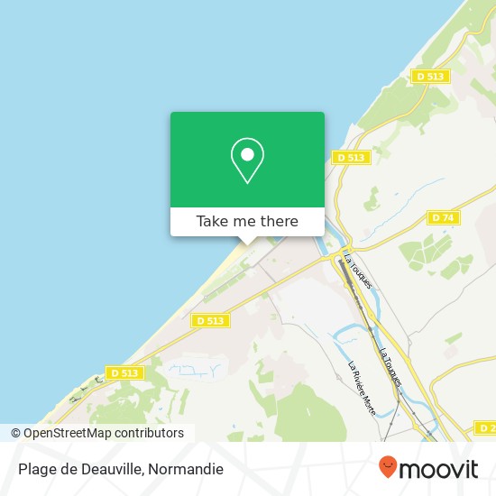 Plage de Deauville map