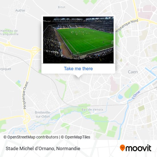 Mapa Stade Michel d'Ornano