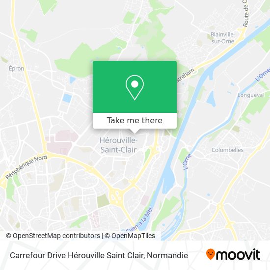 How to get to Carrefour Drive H rouville Saint Clair in Caen by Bus