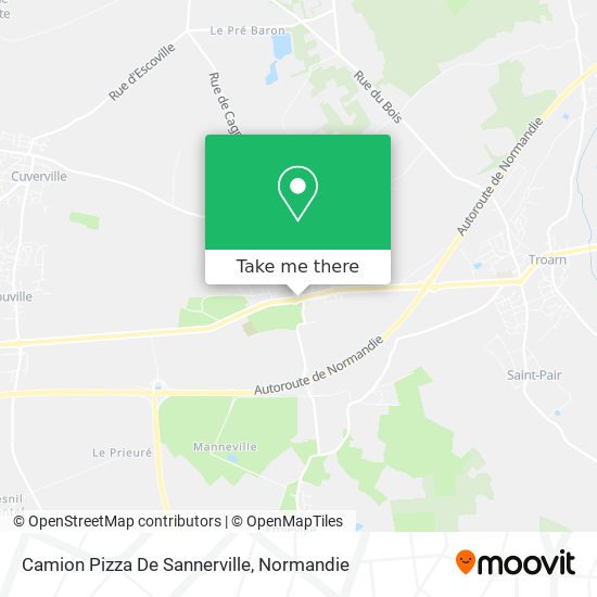 Camion Pizza De Sannerville map