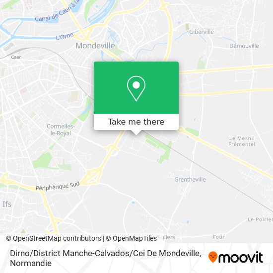 Mapa Dirno / District Manche-Calvados / Cei De Mondeville