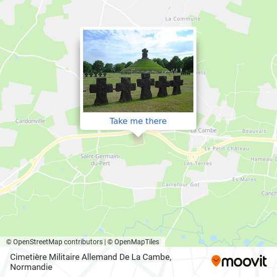 Mapa Cimetière Militaire Allemand De La Cambe