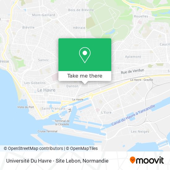 Université Du Havre - Site Lebon map