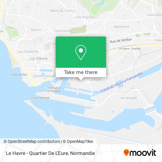 Mapa Le Havre - Quartier De L'Eure