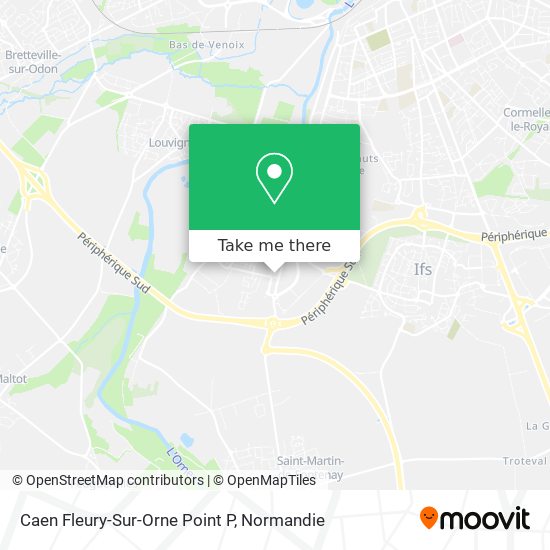 Mapa Caen Fleury-Sur-Orne Point P