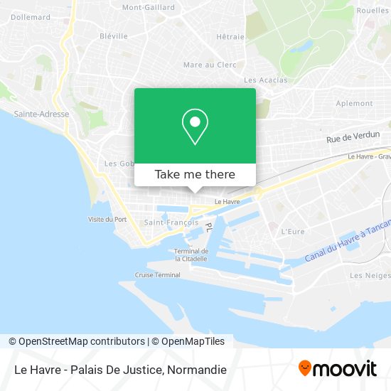 Mapa Le Havre - Palais De Justice