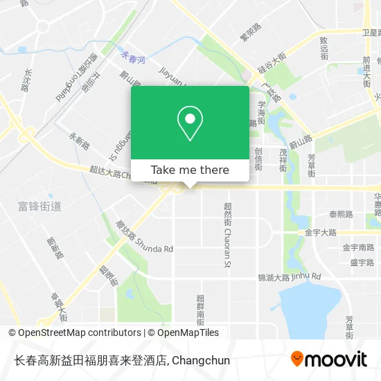 长春高新益田福朋喜来登酒店 map