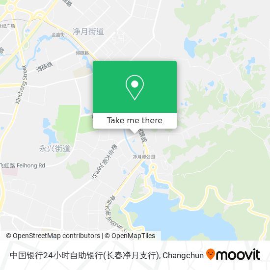 中国银行24小时自助银行(长春净月支行) map